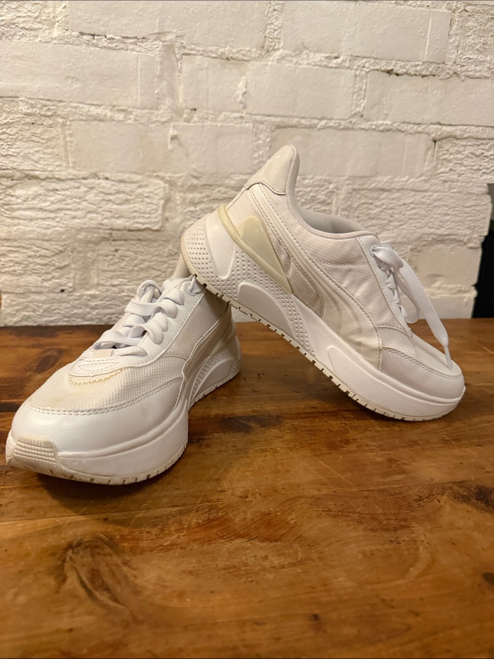 Puma Women’s White Platform Sneakers - Lightweight Everyday Shoes